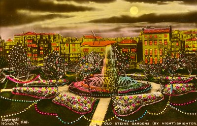 Die Old Steine Gärten, Brighton, Sussex, um 1940 von Unbekannt