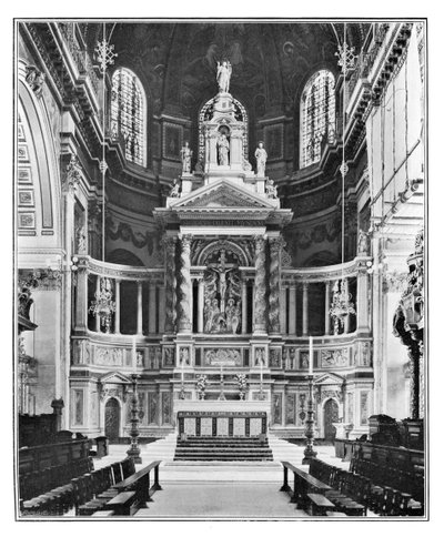 Das Reredos in der St. Pauls Kathedrale, 1901 von Unbekannt