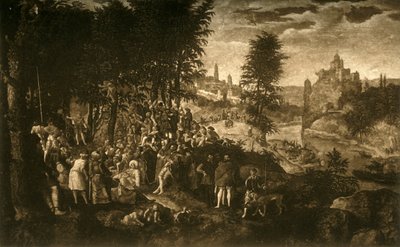 Die Predigt des Heiligen Johannes des Täufers, um 1550, 1903 von Unbekannt