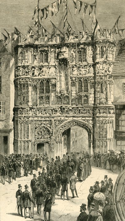 Die Besucher werden dem Dekan vorgestellt: Koloniale und indische Besucher in Canterbury, 1886 von Unbekannt