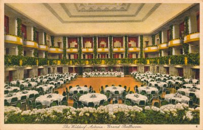 Der Waldorf Astoria, Großer Ballsaal, ca. 1930er Jahre von Unbekannt