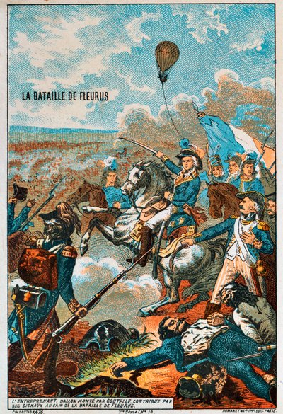 Der Ballon Entreprenant, geflogen von Coutelle, in der Schlacht von Fleurus, 1794 1890er Jahre von Unbekannt