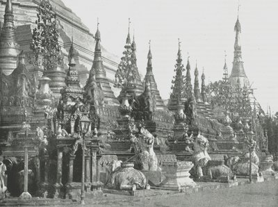 Der Sockel der Großen Pagode, Rangun, Birma, 1895 von Unbekannt