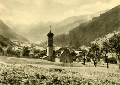 Die Kirche St. Nikolaus in Gortipohl, Österreich, um 1935 von Unbekannt
