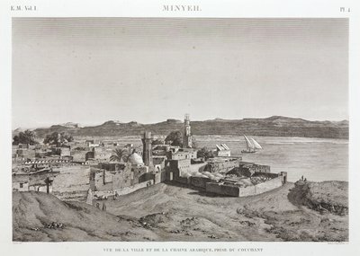 Die Stadt Al Minya und der Nil, Ägypten von Unbekannt