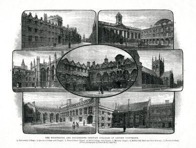 Die Colleges der Universität Oxford, 1895 von Unbekannt