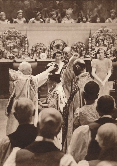 Die Krönung von Königin Elizabeth, Ehefrau von König Georg VI., 1937 von Unbekannt