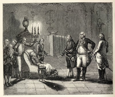 Der Tod von Friedrich II. am 17. August 1786 von Unbekannt