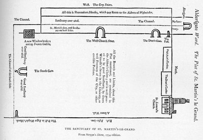 Das Heiligtum der Kirche St. Martins le Grand, London, 1754, 1906 von Unbekannt