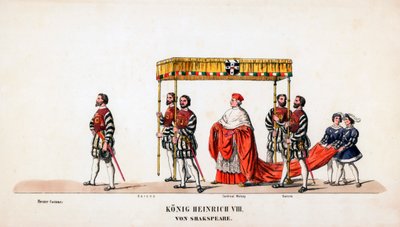 Theaterkostümentwürfe für Shakespeares Stück, Heinrich VIII, 19. Jahrhundert von Unbekannt
