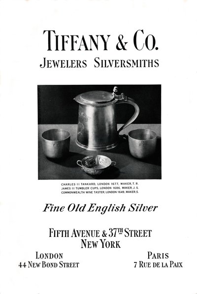 Tiffany & Co. Werbung, 1937 von Unbekannt