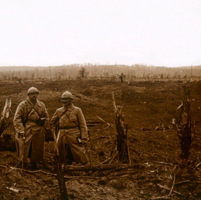 Richtung La Malmaison, Nordfrankreich, um 1914-1918 von Unbekannt