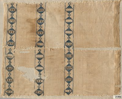 Zwei Fragmente eines Schals oder Kopfschmucks, 1300er Jahre von Unbekannt