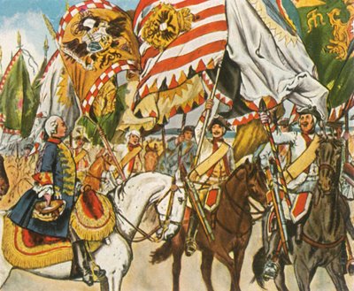 Siegesfeier in Hohenfriedberg, 4. Juni 1745 von Unbekannt