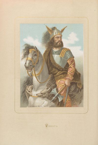 Viriathus. Aus: Hombres y mujeres celebres de todos los tiempos von Juan Landa, 1875-1877. von Unbekannt
