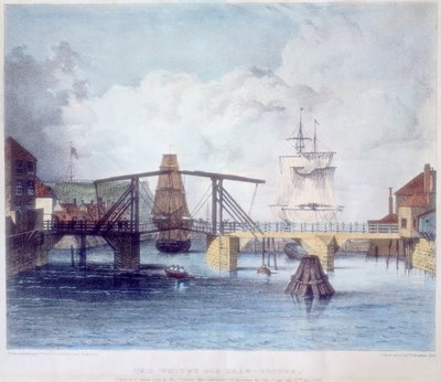 Whitby Hafen, Yorkshire, an der Mündung des Flusses Esk, ca. 1833 von Unbekannt