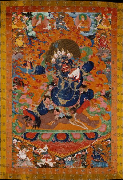 Yamantaka, Zerstörer des Todesgottes, frühes 18. Jahrhundert von Unbekannt