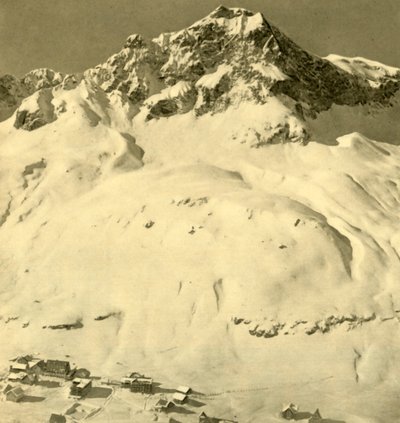 Zürs und der Hasenfluh-Gipfel, Vorarlberg, Österreich, um 1935 von Unbekannt