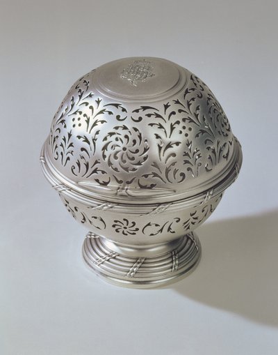 Seifenkiste, Teil eines Sets mit Kanne und Becken, von Francis Riel, Paris, 1771 von Unbekannt Unbekannt
