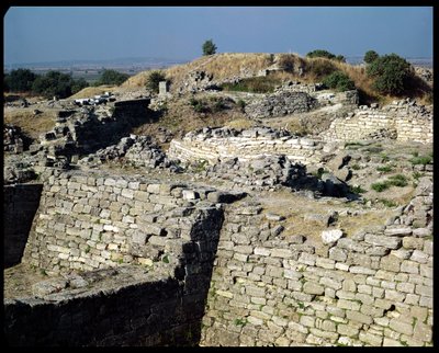 Der Hügel von Hissarlik, der Ort der antiken Stadt Troja, 3000-1100 v. Chr. von Unbekannt Unbekannt