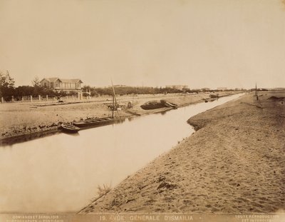 Ein Souvenir von Odoardo Beccaris Reisen: ein Kanal in Ismailia von Unbekannter Künstler