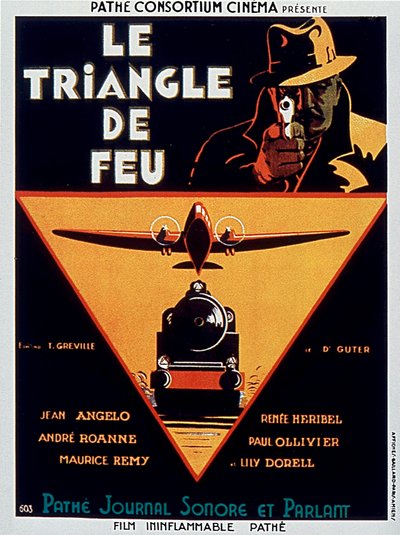 Filmplakat Le triangle de feu von Edmond Greville mit Jean Angelo 1932 von Unbekannt