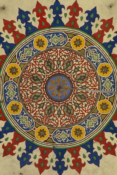 Al-Adiliyah Madrasa, Kuppel, Dekoration (Foto) von Hippolyte Lalaise Devéria