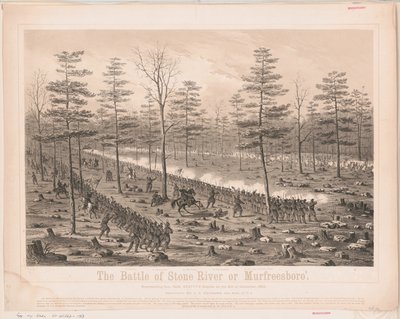 Schlacht am Stone River oder die Schlacht von Murfreesboro, 31. Dezember von Unbekannt
