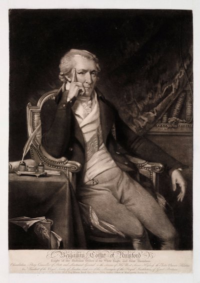 Benjamin Thompson, Graf Rumford, amerikanischer Administrator, um 1810 von Unbekannt