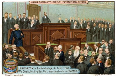 Bismarck im Reichstag von Unbekannter Künstler