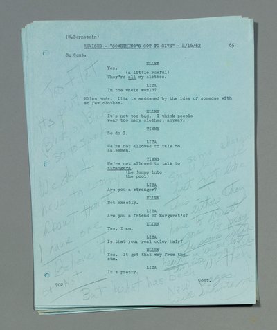 Sammlung loser überarbeiteter Drehbuchseiten aus Marilyn Monroes letztem und unvollendetem Film 