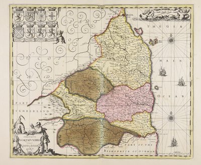 Comitatus Northumbria vernacule Northumberland von Unbekannter Künstler