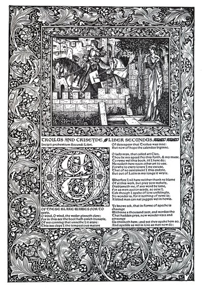 Dekoratives Gedicht von Geoffrey Chaucer von Unbekannt