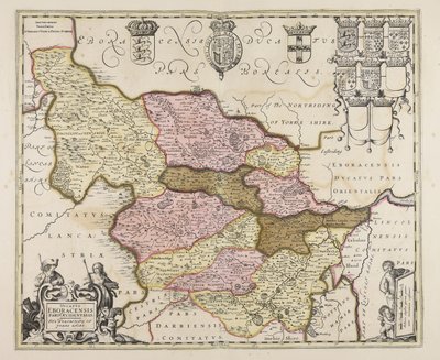 Ducatus Eboracensis pars occidentalis = Der Westteil von Yorkshire von Unbekannter Künstler