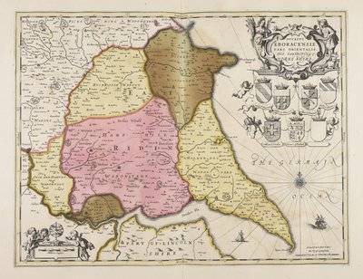 Ducatus Eboracensis pars orientalis = Der Ostteil von Yorkshire von Unbekannter Künstler