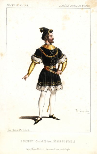 Englischer Bariton Paul-Bernard Barroilhet als der König in L