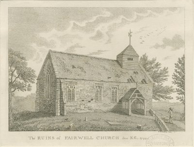 Farewell Kirche: Gravur, 1744 von Unbekannt
