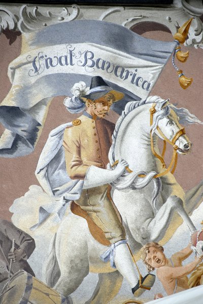 Reiter, Fresko, Bayern, Deutschland von Unbekannter Künstler