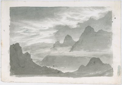 Schichten von Stratus, die Berghänge umwinden, ca. 1803-1811 von Unbekannter Künstler
