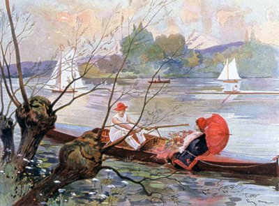 Le canotage (Detail) von Unbekannter Künstler