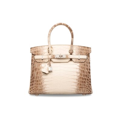 Matte Weiße Himalaya Niloticus Krokodil Diamant Birkin 30, Hermès, 2014 von Unbekannt