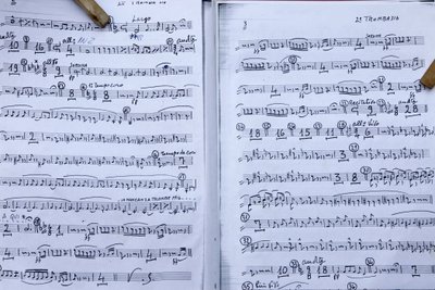 Musikpartitur, Montesano, Italien von Unbekannt