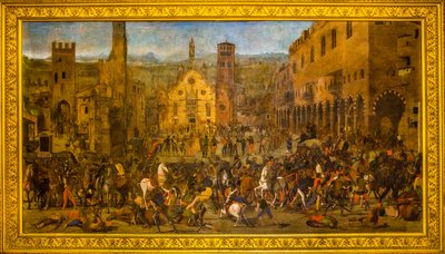 Gemälde von Mantua, das die siegreichen Kämpfe der Familie Gonzaga verherrlicht von Unbekannter Künstler
