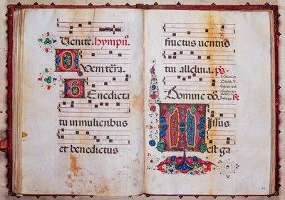 Piccolomini-Bibliothek: Chorbuch, cod.13.O, ff. 59v-60r mit 