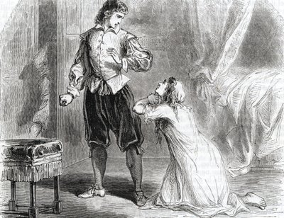 Giftaffäre: Die Marquise de Brinvilliers wiedervereint mit ihrem Liebhaber, dem Tutor Briancourt von Unbekannter Künstler