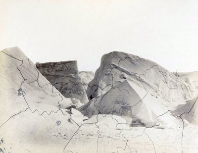 Kürzlich gebildete Floe-Berge, die die alte Wasserlinie zeigen, während der Arktis-Expedition von Kapitän George Nares von Unbekannter Künstler