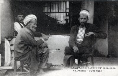 Serbien, Florina: türkische Männer - Postkarte 1914-1918 von William M. Timlin
