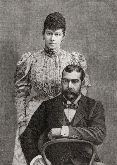 Der Herzog und die Herzogin von Cornwall, George V und seine Frau Mary von Teck von Unbekannt