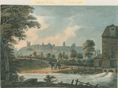 Tutbury Castle - Südostansicht: Aquarell, 1808 von Unbekannt