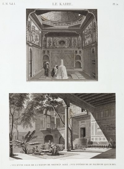 Zwei Beispiele islamischer Architektur, Kairo, Ägypten, ca. 1798 von Unbekannt